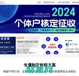 2024年個體戶園區核定征收，綜合稅負1.56%，一周核定開票新政策